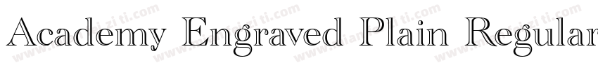 Academy Engraved Plain Regular字体转换